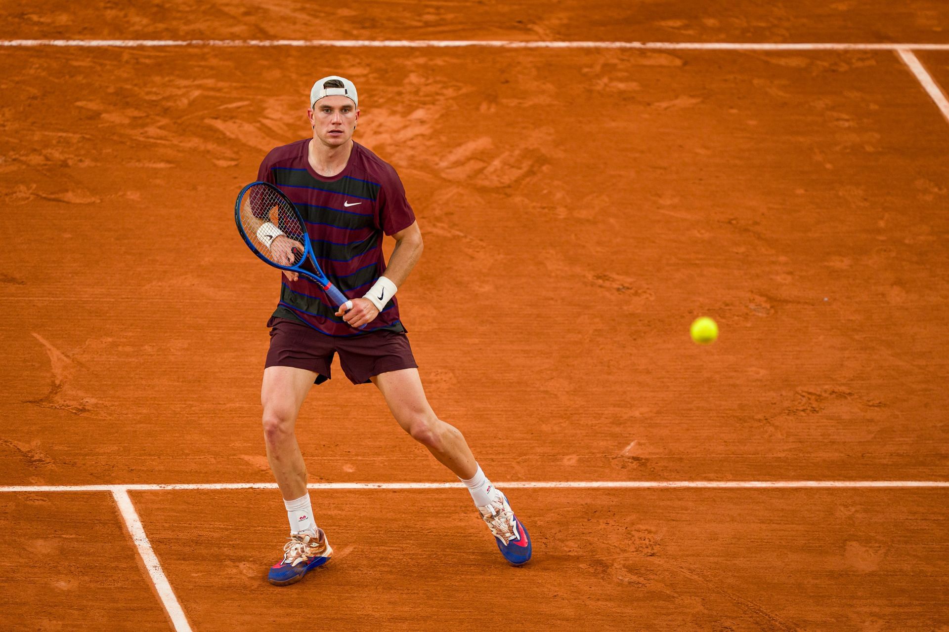 Jack Draper at the first round of the 2025 French Open - Source: Getty